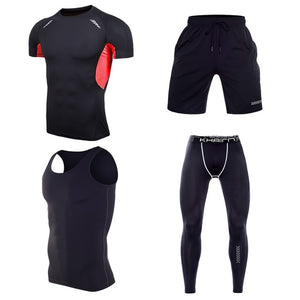 Workout & Training Clothes Men's Gym Clothes Suits Ropa Gym Hombre Mens Gym Clothing Sportswear Running Clothing for Men Sets XL
