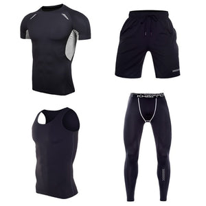 Workout & Training Clothes Men's Gym Clothes Suits Ropa Gym Hombre Mens Gym Clothing Sportswear Running Clothing for Men Sets XL