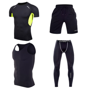 Workout & Training Clothes Men's Gym Clothes Suits Ropa Gym Hombre Mens Gym Clothing Sportswear Running Clothing for Men Sets XL