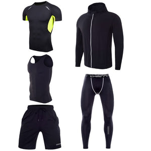 Workout & Training Clothes Men's Gym Clothes Suits Ropa Gym Hombre Mens Gym Clothing Sportswear Running Clothing for Men Sets XL