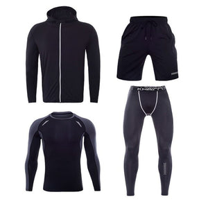 Workout & Training Clothes Men's Gym Clothes Suits Ropa Gym Hombre Mens Gym Clothing Sportswear Running Clothing for Men Sets XL