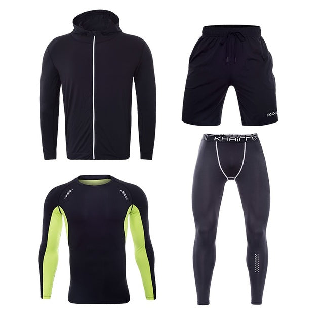Workout & Training Clothes Men's Gym Clothes Suits Ropa Gym Hombre Mens Gym Clothing Sportswear Running Clothing for Men Sets XL