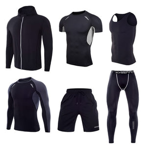 Workout & Training Clothes Men's Gym Clothes Suits Ropa Gym Hombre Mens Gym Clothing Sportswear Running Clothing for Men Sets XL