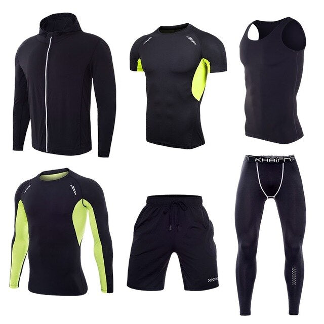 Workout & Training Clothes Men's Gym Clothes Suits Ropa Gym Hombre Mens Gym Clothing Sportswear Running Clothing for Men Sets XL