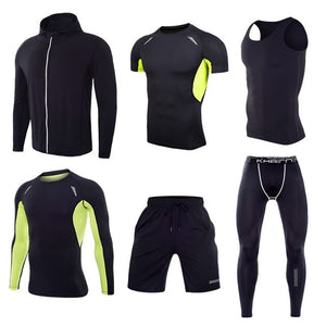 Workout & Training Clothes Men's Gym Clothes Suits Ropa Gym Hombre Mens Gym Clothing Sportswear Running Clothing for Men Sets XL