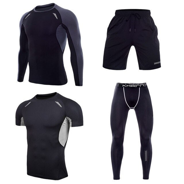Workout & Training Clothes Men's Gym Clothes Suits Ropa Gym Hombre Mens Gym Clothing Sportswear Running Clothing for Men Sets XL