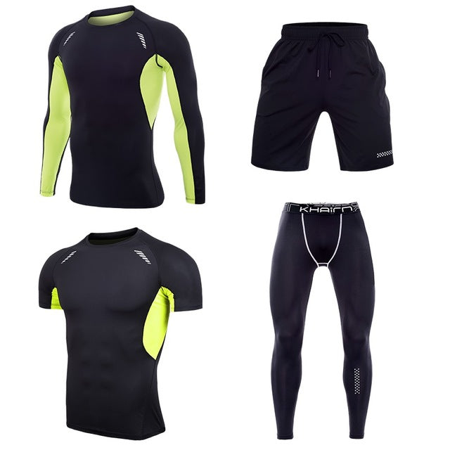 Workout & Training Clothes Men's Gym Clothes Suits Ropa Gym Hombre Mens Gym Clothing Sportswear Running Clothing for Men Sets XL