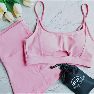 Women Sport Suit Yoga Set Pink Sportswear Ensemble Gym Wear Running Clothing Tracksuit Sexy Fitness Set Tank Top Shorts Leggings