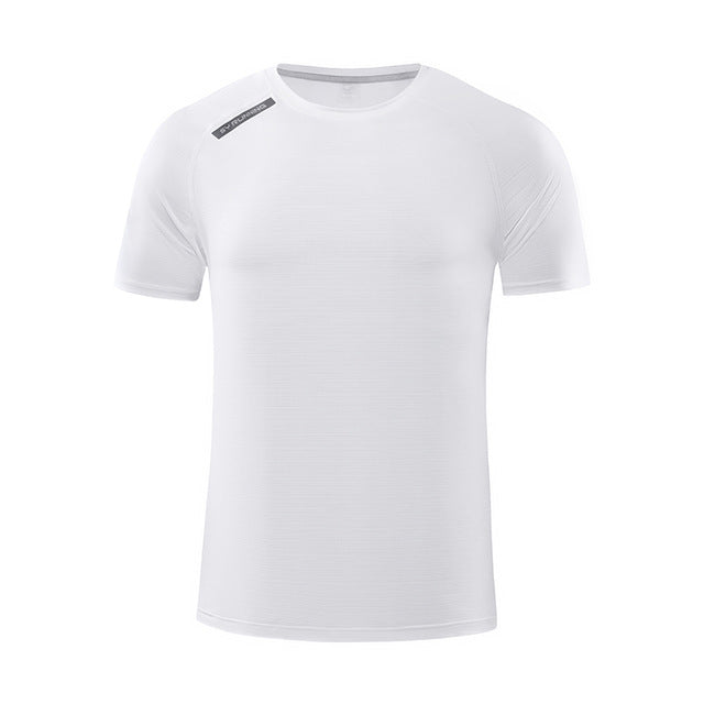 Men Sport Running T Shirt Quick Dry Breathable Short Sleeve Gym T-shirt Sport Jogging Training Sportswear Fitness Tee