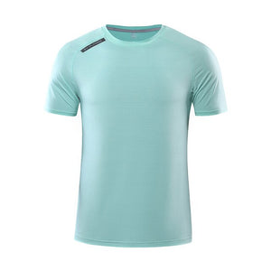 Men Sport Running T Shirt Quick Dry Breathable Short Sleeve Gym T-shirt Sport Jogging Training Sportswear Fitness Tee