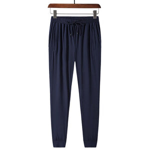 Breathable Cool Thin Pants Summer Ice Silk Plus Size Men Women Casual Sports Pants Martial Arts Hiking Sportswear L-8XL Trousers