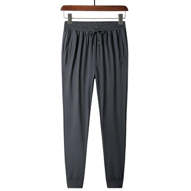 Breathable Cool Thin Pants Summer Ice Silk Plus Size Men Women Casual Sports Pants Martial Arts Hiking Sportswear L-8XL Trousers