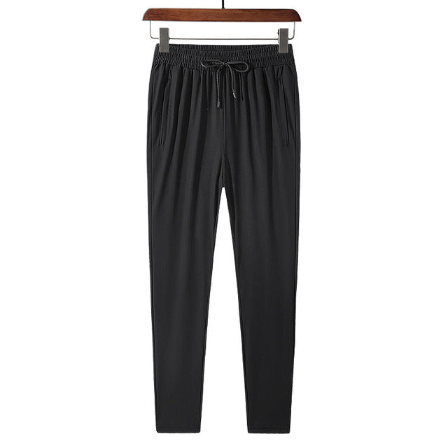 Breathable Cool Thin Pants Summer Ice Silk Plus Size Men Women Casual Sports Pants Martial Arts Hiking Sportswear L-8XL Trousers