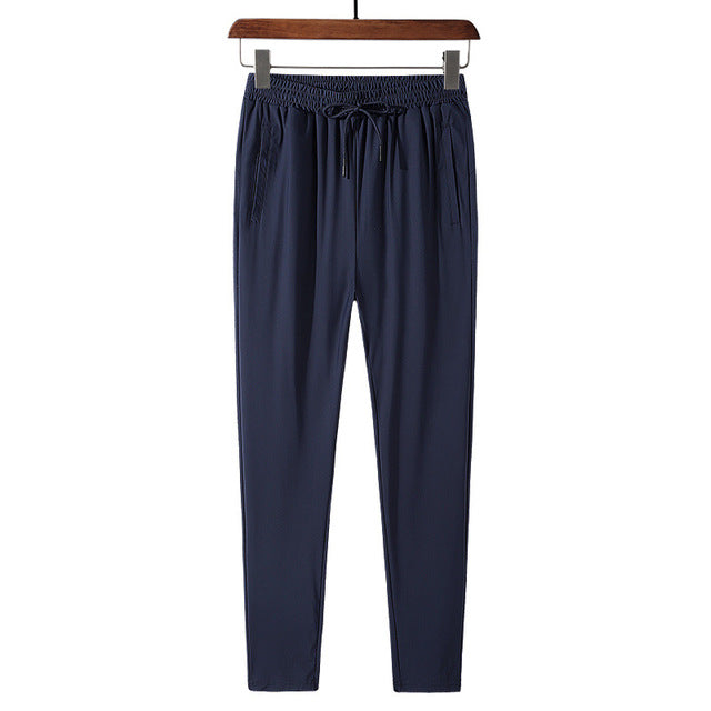 Breathable Cool Thin Pants Summer Ice Silk Plus Size Men Women Casual Sports Pants Martial Arts Hiking Sportswear L-8XL Trousers